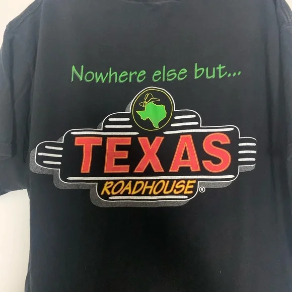 Vintage Texas Roadhouse Black Tee Nowhere else but - Picture 5 of 11